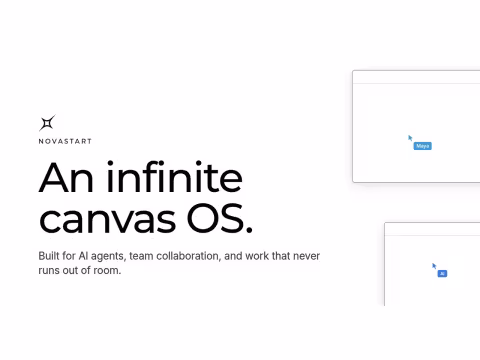 Novastart Infinite Canvas OS: Apps, Teammitglieder und KI-Agenten auf einer gemeinsamen Arbeitsfläche