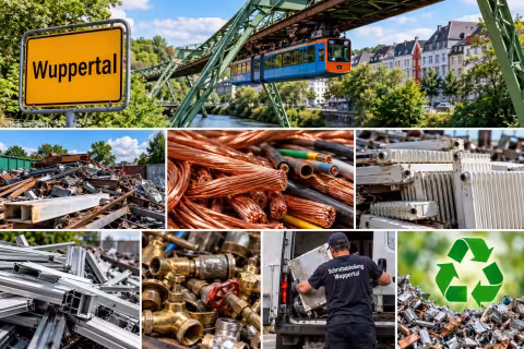Schrottankauf in Wuppertal mit Kupfer, Aluminium, Heizkörpern und Altmetall zum Recycling.